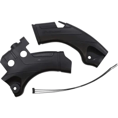 Immagine di POLISPORT 8478400001 Set di piastre paramotore in plastica durevole e resistente agli urti compatibile con le moto Honda colore nero