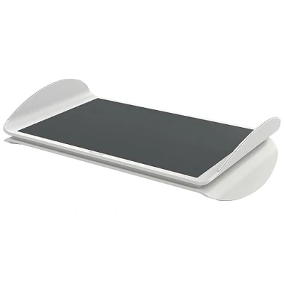 Immagine di Leitz Ergo Poggiapiedi Ergonomico Regolabile per Scrivania con 2 Impostazioni di Altezza, 50,8 x 13,5 30 cm, Grigio Chiaro/Bianco, 65030085