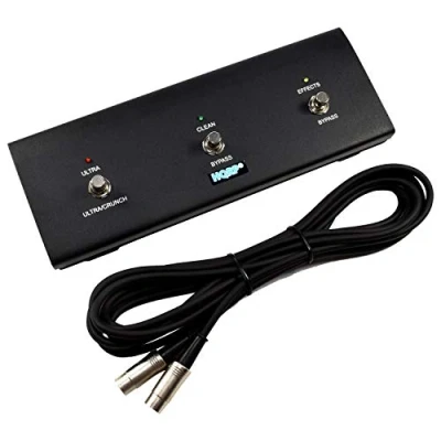 Immagine di HQRP Pedale per amplificatore chitarra a 3 pulsanti compatibile con Peavey 03572680 Sostituzione JSX Head/JSX 212 Combo / 3120 Head/Triple XXX/Triple XXX COMBO/Triple II amps
