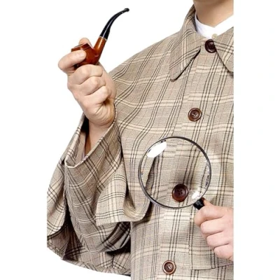 Immagine di Smiffys Kit Sherlock Holmes Tales of Old England, marrone, con pipa e lente d&#039;ingrandimento
