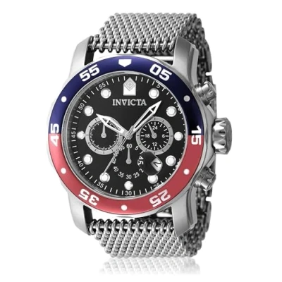 Immagine di Invicta Pro Diver 47630 Orologio da Uomo Impermeabile Analogico Movimento Quarzo acciaio inossidabile con quadrante nero 48mm