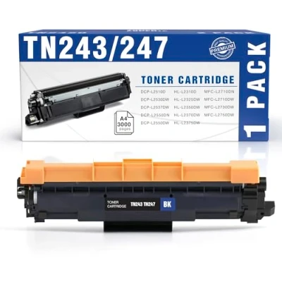 Immagine di Toner EXPERTE Compatibile Brother TN243 TN 243 Nero Cartucce di Sostituzione per TN243BK 243BK DCP L3550CDW HL L3210CW MFC L3730CDN L3750CDW L3770CDW Stampanti