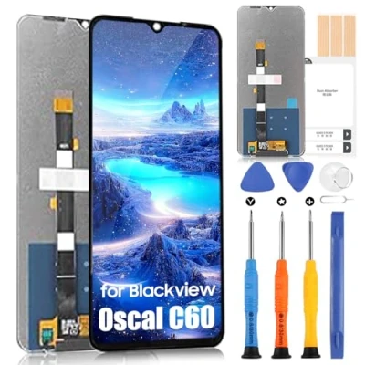 Immagine di ARSSLY Schermo LCD per Blackview Oscal C60 Display Touchscreen Digitazer Full Assembly Sostituzione con Riparazione Kit (Nero)