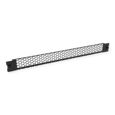 Immagine di VALUE Piastra di ventilazione Snap in, 1 U, RAL 9005, nero profondo