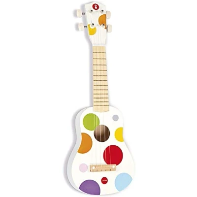 Immagine di Janod Ukulélé in Legno Confetti Strumento Musicale per Bambini Ukulele Gioco di Sviluppo Vernice all&#039;Acqua A Partire dai 3 Anni