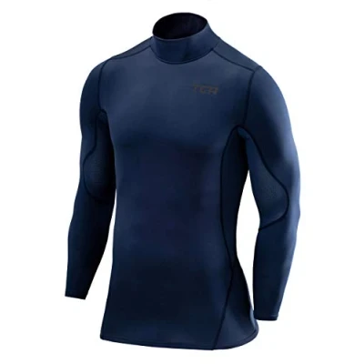 Immagine di TCA SuperThermal Maglia Termica Collo Alto per Uomo a Compressione con Maniche Lunghe Blu Scuro, M