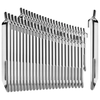 Immagine di com four® 48x picchetti per Tenda in Acciaio robusti a Forma di V Il Campeggio e l&#039;outdoor Ideali Terreni Normali
