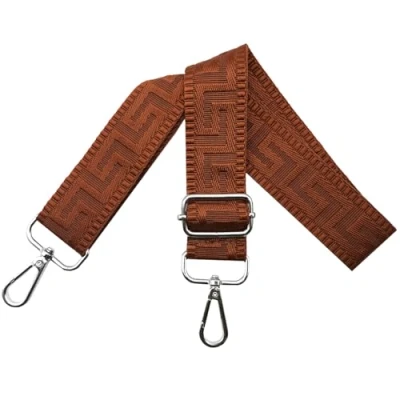Immagine di Tracolla Regolabile per Borsa Donna Colorate Cinghia a Spalla di Ricambio Larga 3.8cm con Argento Moschettoni, Borsette, Crossbody, Marrone puro