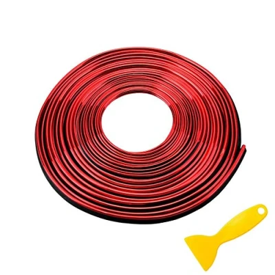 Immagine di ETOPARS Modanatura Decorativa per Auto 10M Rosso Interni Modanature Striscia Decorazione Flessibile Trim Strip Linea Autoadesiva