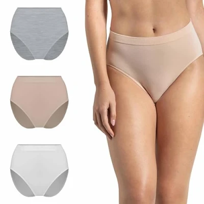 Immagine di Risalti Slip Donna Vita Alta Bamboo 3 pz Mutande Alta, Culotte più Morbide degli Cotone Senza Cuciture, Intimo Made in Italy