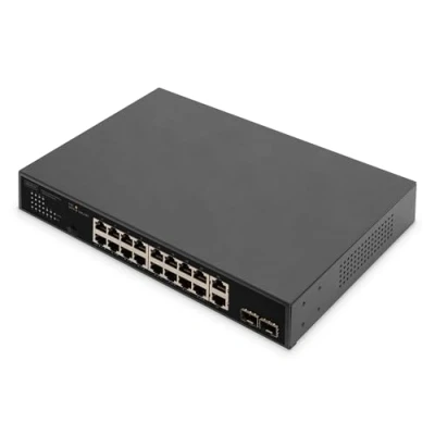 Immagine di Digitus DN 95358 Switch ethernet 16+2 porte 10 / 100 1000 MBit/s Funzione PoE