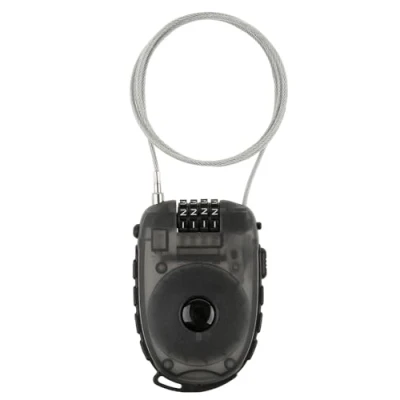 Immagine di M Wave Lock&#039;n&#039;Roll D 24.9, Bloccacavo con Numero Retrattile Unisex Adult, Nero, 2,4 x 900 mm