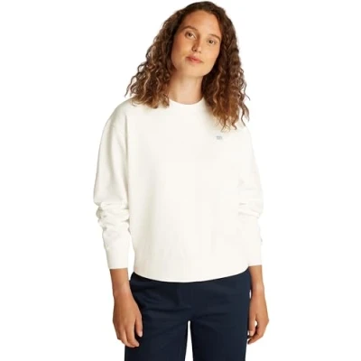 Immagine di Tommy Hilfiger Contrast FLAG Felpa, Donna, Taglia: XXS, Ecru