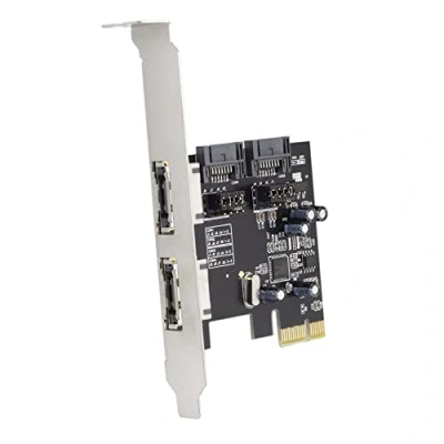 Immagine di Xiwai Scheda di espansione PCI E a 4 porte SATA 3.0, eSATA SATA3, 6 Gbps, adattatore