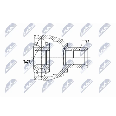 Immagine di NTY NPW ME 082 Kit Giunto Omocinetico Trasmissione automatica Assale anteriore Sx MERCEDES BENZ: CLA Coupe, GLA, Classe B