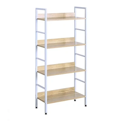 Immagine di WOLTU Libreria per Studio Ufficio Scaffale a 4 Ripiani Mensole in Legno Fioriera Porta Piante RGB9304hei