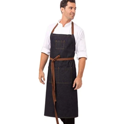 Immagine di Chef Works AB036 IBL 0 Grembiule Memphis con pettorina, colore: blu