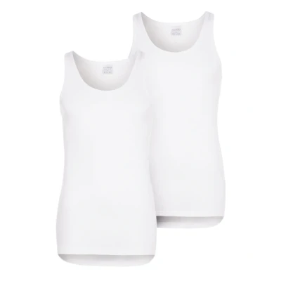 Immagine di Schiesser Jacke 0/0 Canotta, Opaco, Bianco (Bianco (Weiss 100), S (Pacco da 2) Uomo