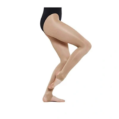 Immagine di Silky Ragazze 1 paio danza Shimmer della staffa Collant in 2 colori 11 13 anni Toast