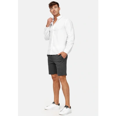 Immagine di Indicode Uomini Aalborg Chino Shorts Pantaloncini con 4 Tasche Charcoal Mix S