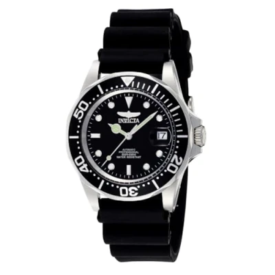 Immagine di Invicta Pro Diver Orologio da uomo in acciaio inossidabile con movimento automatico 40 mm, Argento / Nero 9110