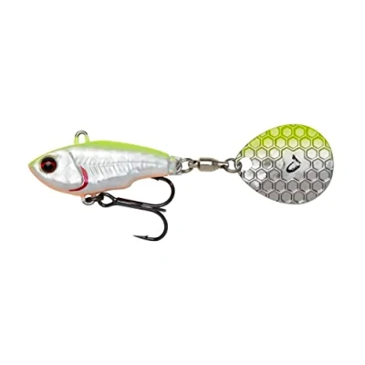 Immagine di Savage Gear Fat Tail Spin affondamento Jig Spinner, dimensione/peso/colore: 6,5 cm/16 g / limone Back Flash
