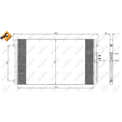 Immagine di NRF EASY FIT 35383 Condensatore con anello tenuta 15,5 Alluminio 740 CHRYSLER: VOYAGER 4