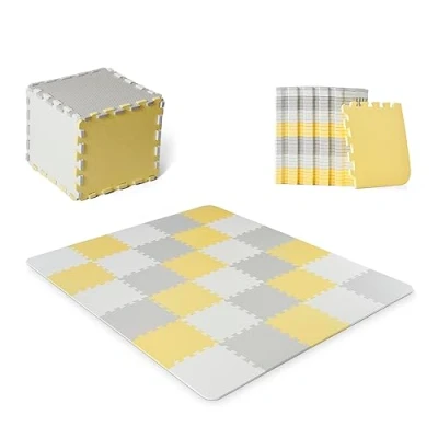 Immagine di Kinderkraft Palestrina Interattiva LUNO, Puzzle, include 30 pezzi, Morbido Tappetino, Educativo, di Schiuma, per Bambini da Neonati, Giallo