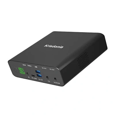 Immagine di Krisdonia Power Bank per Laptop 32000mAh Caricabatterie Portatile 100W PD Batteria Esterna 2X DC (Fino a 24V) USB QC3.0 1X TYPE C Laptop, MacBook, Tablet, Smartphone e Altro
