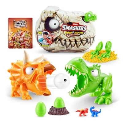 Immagine di Smashers Dino Island Mini T Rex Battles Playset di ZURU