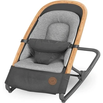 Immagine di Maxi Cosi Kori Sdraietta Neonati in Tessuto, 0 6 mesi, 9 kg, Pieghevole, 3 Posizioni di Reclinabile, Chiusura Compatta, Cinture Easy in, Essential Graphite