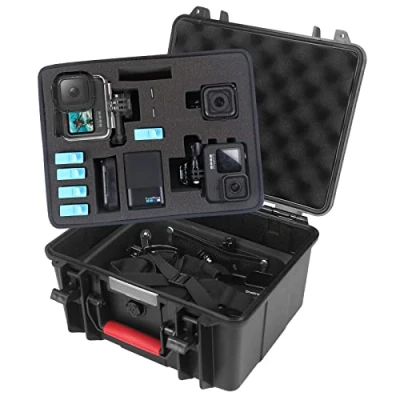 Immagine di Smatree GA700 3 Custodia per GoPro Hero10/9/8/7/6/5/4/3+/3/2/1,Gopro Hero 2018,Osmo Action (fotocamere e accessori non inclusi), nero, moderno, Modern