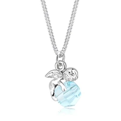 Immagine di Elli Collana Donne Ciondolo Angelo con Cristallo in Argento Sterlino 925