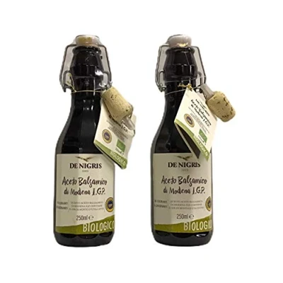 Immagine di 2x250 ml. Aceto balsamico i.g.p. Biologico con il 55% di mosto uva cotto prodotto a Modena italia