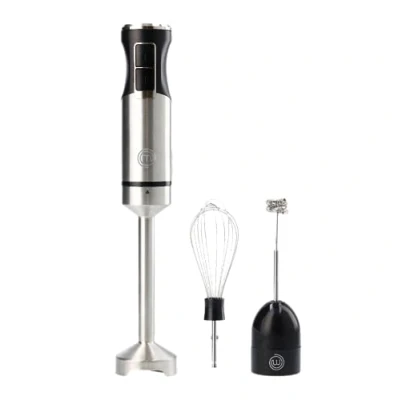 Immagine di MasterChef Frullatore a Immersione, Minipimer 3 in 1 con Montalatte Elettrico e Frusta, per Zuppa, Cappuccino altro, Frullino Multifunzione Acciaio Inox, 400w