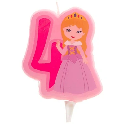 Immagine di Dekora Candeline Compleanno 2D delle Principesse per Torte Bambini Numero 4