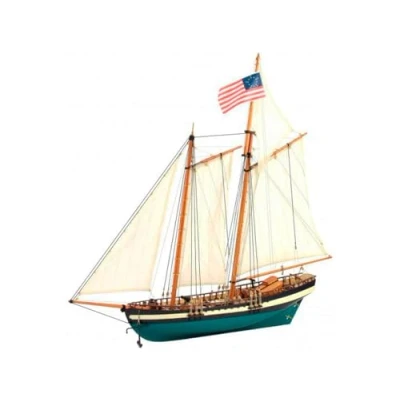 Immagine di Artesanía Latina Modellino di Nave in Legno Goletta Americana Virginia (American Schooner) Modello 22115, Scala 1:41 Modelli da Assemblare Livello Principiante