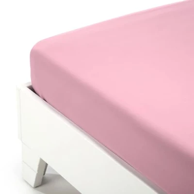Immagine di Caleffi Lenzuolo Inferiore Cotone Tinta Unita Matrimoniale Rosa