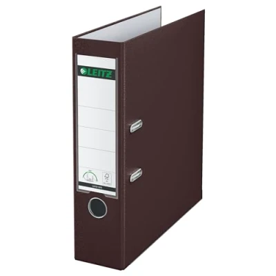 Immagine di Leitz Raccoglitore con meccanismo a leva 180, Formato A4, Plastica, Dorso 80 mm, Marrone, 10105075