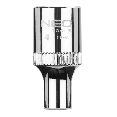 Immagine di NEO TOOLS 08 220 Serie di bussole 1/4 3124 4 mm Acciaio al cromo vanadio SuperLock