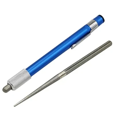 Immagine di Penna Affilacoltelli,Affilatura Acciaio per Coltelli Asta Affilare Portatile Diamante Affilacoltelli in Multifunzione Sharpener Knife Sharpening Stick Cucina all&#039;Aperto Caccia Esterna