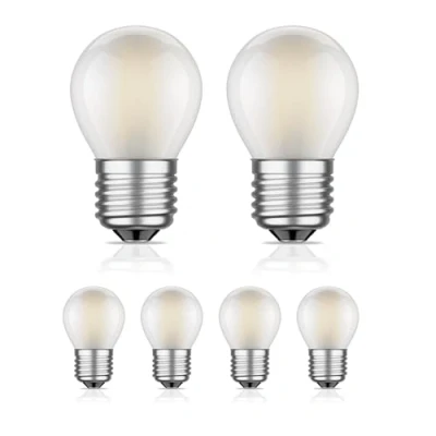 Immagine di ledscom.de 6 pezzi E27 Lampadina LED, G45, bianco caldo (2700 K), 4 W, 477lm, smerigliata