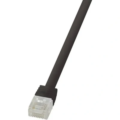 Immagine di LogiLink CF2013U RJ45 cavo di rete, patch CAT 6 U/UTP 0.25 m Nero altamente flessibile 1 pz.