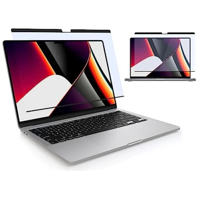 Immagine di MyGadget Pellicola Magnetica Filtro anti luce blu [Antiriflesso] per Apple MacBook Pro 13 pollici (2016 2022, M1, M2) Air (2018 2021, M1)