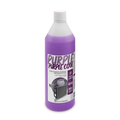 Immagine di ErrecHome Purple Cool, Liquido Radiatore Viola 10C/+103C, antigelo G13 con pacchetto additivi Glicerina, Pronto all’uso, 1 Litro