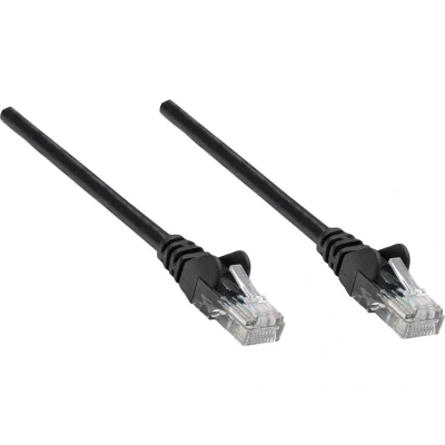 Immagine di Intellinet 347440 RJ45 cavo di rete, patch CAT 5e U/UTP 0.25 m Nero 1 pz.