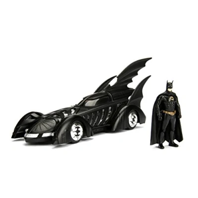 Immagine di Modellino Batmobile da Batman Forever 22cm Scala 1/24 con Figura di 100% Originale Ufficiale Dc Comics Jada Toys