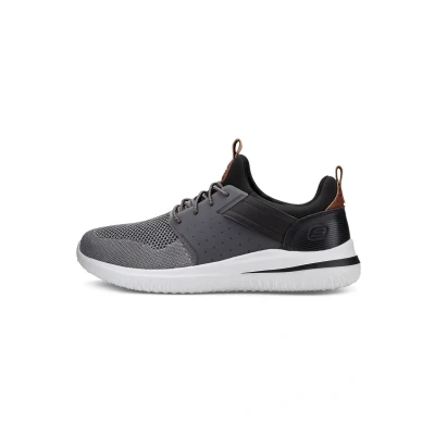 Immagine di Skechers Delson 3.0 Cicala, Scarpe da ginnastica Uomo, Gray Black Knitted Mesh W Synthetic, 42 EU