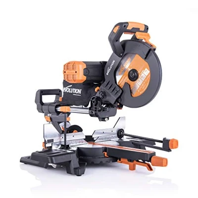 Immagine di Evolution Power Tools R255SMS DB+ Troncatrice Radiale Scorrevole Doppio Smusso 255 mm con Pacchetto Plus, 230 V