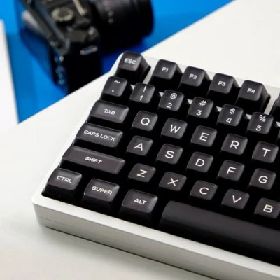 Immagine di Keycap Traslucidi di Giada, 142 Tasti/ABS/Profilo SA/Keycap Doppio per Tastiera Meccanica Personalizzata MX Switch (Color : Black)